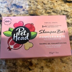 Pet Head Pomegranate Shampoo Bar Dogs 3in1 Cleanses Hydrates Nourishes Puppy